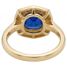 Afbeelding in Gallery-weergave laden, Royal Blue Saffier Edelsteen Ring – profielaanzicht