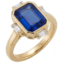 Afbeelding in Gallery-weergave laden, Royal Blue Saffier Sieraadsteen Ring – vooraanzicht