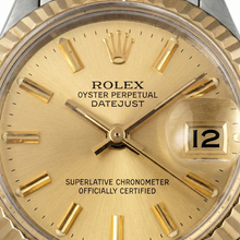 Afbeelding in Gallery-weergave laden, wijnoogst dames staalgoud tweekleurig wijnoogst Rolex Fi horloge jubileum