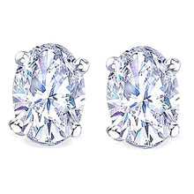Afbeelding in Gallery-weergave laden, GIA-gecertificeerd 0,80 ct. Ovaal geslepen Natuurlijke echte diamanten ( niet in een laboratorium gekweekt ) oorknop...