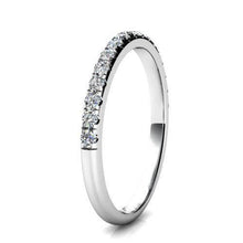 Afbeelding in Gallery-weergave laden, 0,80 ct. prong set ronde diamanten halve eeuwigheid band wit goud 14k