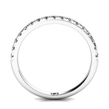 Afbeelding in Gallery-weergave laden, 0,80 ct. prong set ronde diamanten halve eeuwigheid band wit goud 14k