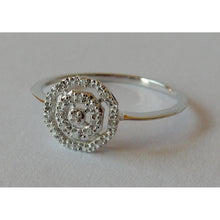 Afbeelding in Gallery-weergave laden, 0.50 karaat diamanten ring dubbele halo stijl wit goud 14K - harrychadent.nl