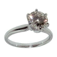 Afbeelding in Gallery-weergave laden, 1 Karaat Diamanten Verlovingsring 14K Witgoud 6 Tands Set Solitaire- harrychadent.nl