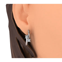 Afbeelding in Gallery-weergave laden, 1 ct prinses geslepen diamanten hoepel oorbellen - harrychadent.nl