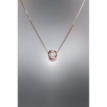Afbeelding in Gallery-weergave laden, 1 karaat bezel set ronde diamanten hanger 14K Rose Gold - harrychadent.nl