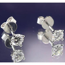 Afbeelding in Gallery-weergave laden, 1 karaat diamanten stud martini oorbel wit goud 14k