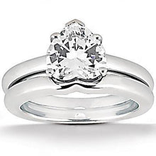 Afbeelding in Gallery-weergave laden, 1 karaat hart geslepen diamanten verlovingsband set Solitaire ring - harrychadent.nl