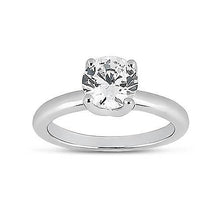 Afbeelding in Gallery-weergave laden, 1 karaat ronde diamanten Solitaire verlovingsring 14K witgoud Nieuw - harrychadent.nl