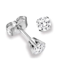 Afbeelding in Gallery-weergave laden, 1 karaat ronde diamanten oorknopjes kroonzetting 14K witgoud