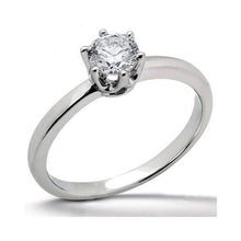 Afbeelding in Gallery-weergave laden, 1 karaat ronde diamanten solitaire ring wit goud - harrychadent.nl
