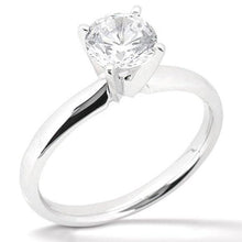 Afbeelding in Gallery-weergave laden, 1 karaat ronde diamanten solitaire verlovingsring wit goud 14k