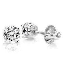 Afbeelding in Gallery-weergave laden, 1 karaat ronde geslepen diamanten dame Stud Earring wit goud 14K fijne sieraden - harrychadent.nl