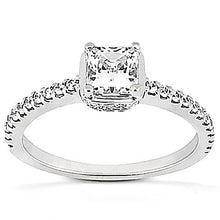 Afbeelding in Gallery-weergave laden, 1.85 karaat Verborgen Halo Echt Diamanten Gouden Verlovingsring Met Accenten