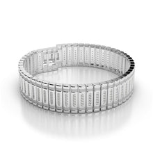 Afbeelding in Gallery-weergave laden, 10 karaat heren armband sprankelende kleine diamanten wit goud 14k