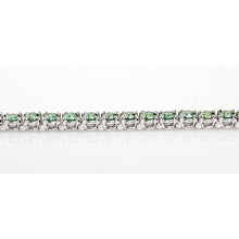 Afbeelding in Gallery-weergave laden, 10,50 ct groene edelsteen tennisArmband 14k witgoud - harrychadent.nl