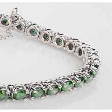 Afbeelding in Gallery-weergave laden, 10,50 ct groene edelsteen tennisArmband 14k witgoud - harrychadent.nl