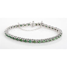 Afbeelding in Gallery-weergave laden, 10,50 ct groene edelsteen tennisArmband 14k witgoud - harrychadent.nl