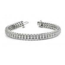 Afbeelding in Gallery-weergave laden, 10 Karaat Ronde Echt Diamanten Tennisarmband Goud Wit 14K