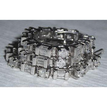 Afbeelding in Gallery-weergave laden, 11.40 ct. Diamanten tennisarmband WG Baguettes & ronde diamanten - harrychadent.nl