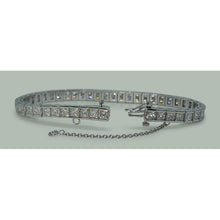Afbeelding in Gallery-weergave laden, 11.50 karaat prinses diamanten tennisarmband massief wit goud