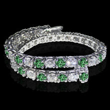 Afbeelding in Gallery-weergave laden, 14 krt, Wit Groene Diamanten TennisArmband Wit Goud - harrychadent.nl