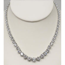 Afbeelding in Gallery-weergave laden, 14 kt rond geslepen diamanten dameshalsband F Vvs1 14K witgoud - harrychadent.nl