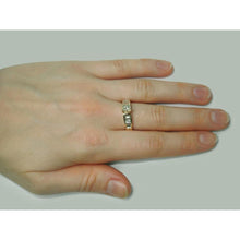 Afbeelding in Gallery-weergave laden, 1,50 ct princess & baguette diamanten verlovingsring geel goud