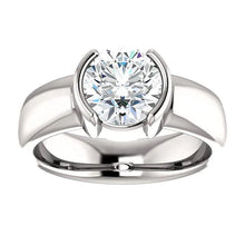 Afbeelding in Gallery-weergave laden, 1,50 ct. Fonkelende ronde diamanten halve ring Solitaire ring