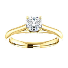 Afbeelding in Gallery-weergave laden, 1,50 ct. Ronde Geelgouden Solitaire Ring met Diamanten 4 Prongs