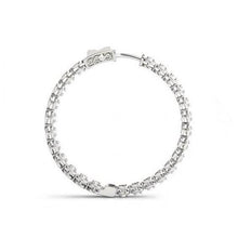 Afbeelding in Gallery-weergave laden, 1,50 karaat ronde diamanten hoepel oorbellen massief goud 14K oorbel - harrychadent.nl