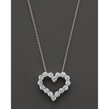 Afbeelding in Gallery-weergave laden, 1,6 ct ronde diamanten hart stijl ketting hanger 14K witgoud - harrychadent.nl