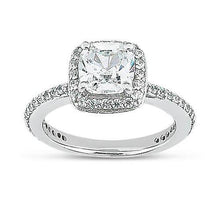 Afbeelding in Gallery-weergave laden, 1,75 ct kussen ronde diamanten halo ring - harrychadent.nl