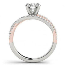 Afbeelding in Gallery-weergave laden, 1,75 karaat ronde diamanten wikkelring tweekleurig goud 14K - harrychadent.nl