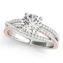 Afbeelding in Gallery-weergave laden, 1,75 karaat ronde diamanten wikkelring tweekleurig goud 14K - harrychadent.nl