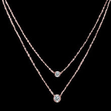 Afbeelding in Gallery-weergave laden, 1,75 karaat roze goud rose goud dubbele ketting diamanten yard