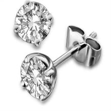 Afbeelding in Gallery-weergave laden, 1,80 karaat ronde solitaire diamanten oorknopjes wit goud 14k