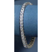 Afbeelding in Gallery-weergave laden, 18,90 Karaat Prinses Geslepen Echt Diamanten Tennisarmband Witgoud 14K Sieraden