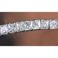 Afbeelding in Gallery-weergave laden, 18,90 Karaat Prinses Geslepen Echt Diamanten Tennisarmband Witgoud 14K Sieraden