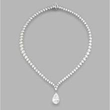 Afbeelding in Gallery-weergave laden, 18 Karaat Peer En Ronde Echt Diamanten Dames Ketting Wit Goud - harrychadent.nl
