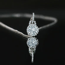 Afbeelding in Gallery-weergave laden, 1.27 ct ronde Halo diamanten halsketting hanger 14K witgoud - harrychadent.nl
