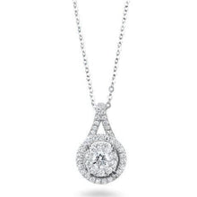Afbeelding in Gallery-weergave laden, 1,33 ct Sprankelende Ronde Geslepen Echt Diamanten Grote Hanger Ketting Wit Goud