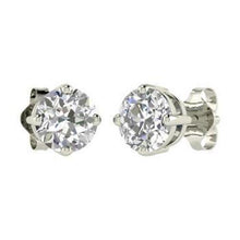 Afbeelding in Gallery-weergave laden, GIA-gecertificeerd 1.60 ct Solitaire ronde briljante Natuurlijke echte diamanten ( niet in een laboratorium gekweekt ) Stud Earring 14K witgoud
