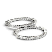 Afbeelding in Gallery-weergave laden, 1.50 karaat ronde briljante diamanten hoepel oorbellen wit goud 14K Nieuw - harrychadent.nl