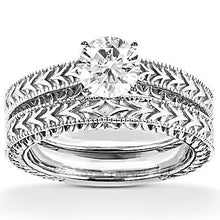 Afbeelding in Gallery-weergave laden, 1,50 Ct. Verlovingsring Set Echt Diamant Antieke Stijl Wit Goud 14K
