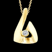 Afbeelding in Gallery-weergave laden, 1,5 Ct. Echt Diamond Solitaire Geelgouden Hanger Ketting Nieuw