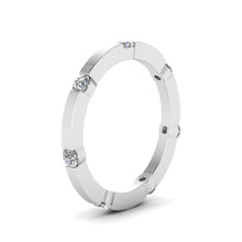Afbeelding in Gallery-weergave laden, 1.75 ct bezel set ronde diamanten band dames 14k wit goud - harrychadent.nl