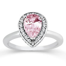 Afbeelding in Gallery-weergave laden, 1.90 ct peer roze saffier halo solitaire met accenten edelsteen ring - harrychadent.nl