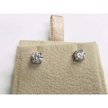 Afbeelding in Gallery-weergave laden, 1 karaat ronde diamanten oorknopjes
