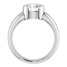 Afbeelding in Gallery-weergave laden, 2 karaat diamanten halve ring Solitaire ring wit goud - harrychadent.nl
